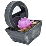 3V USB Plastic Flower Water Fountain LED Tabletop Fountain with Stones for Home Office Table Decoration - Extra Image