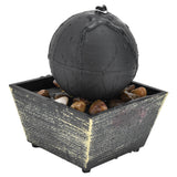 3V USB Indoor Tabletop Ball Fountain with LED Light and Stone Desktop Fountain for Home Office Decor