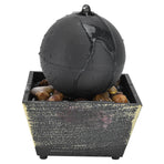 3V USB Indoor Tabletop Ball Fountain with LED Light and Stone Desktop Fountain for Home Office Decor