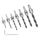 7Pcs Countersink Drill Bits Set Woodworking High Speed Steel Counter Sinker Drill Bit for Carpentry - Extra Image