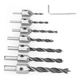 7Pcs Countersink Drill Bits Set Woodworking High Speed Steel Counter Sinker Drill Bit for Carpentry