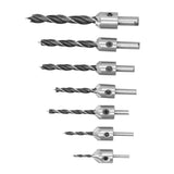 7Pcs Countersink Drill Bits Set Woodworking High Speed Steel Counter Sinker Drill Bit for Carpentry