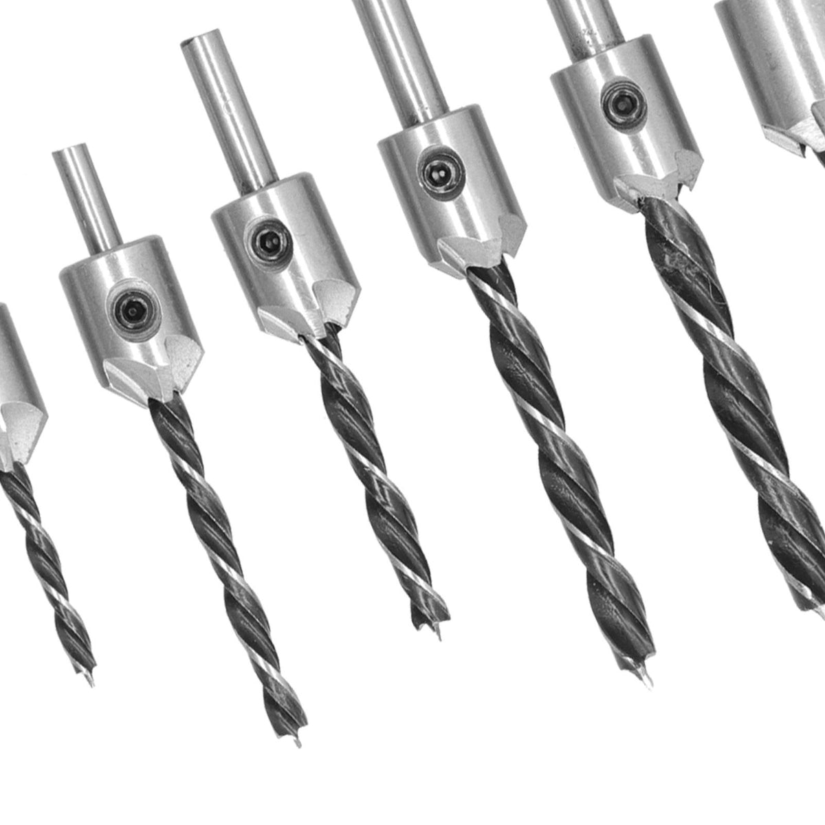 7Pcs Countersink Drill Bits Set Woodworking High Speed Steel Counter Sinker Drill Bit for Carpentry