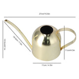 1000ML Watering Can Indoor Vintage Stainless Steel Succulent Flowers Plants Watering Kettle Pot Gold