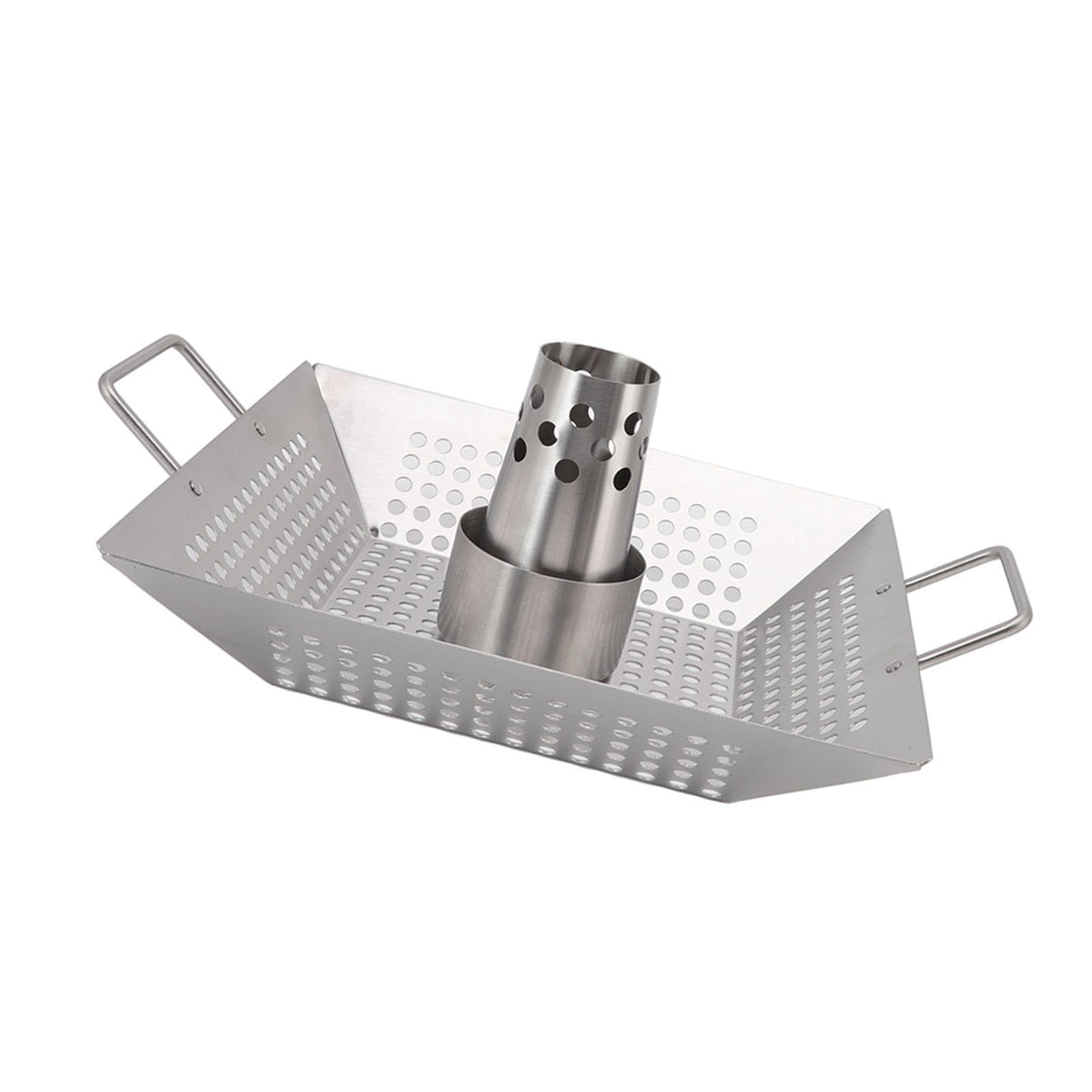Beer Can Chicken Pan Food Grade Stainless Steel Beer Can Chicken Roaster Stand Holder with 2 Handle for Grill and Smoker