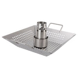 Beer Can Chicken Pan Food Grade Stainless Steel Beer Can Chicken Roaster Stand Holder with 2 Handle for Grill and Smoker