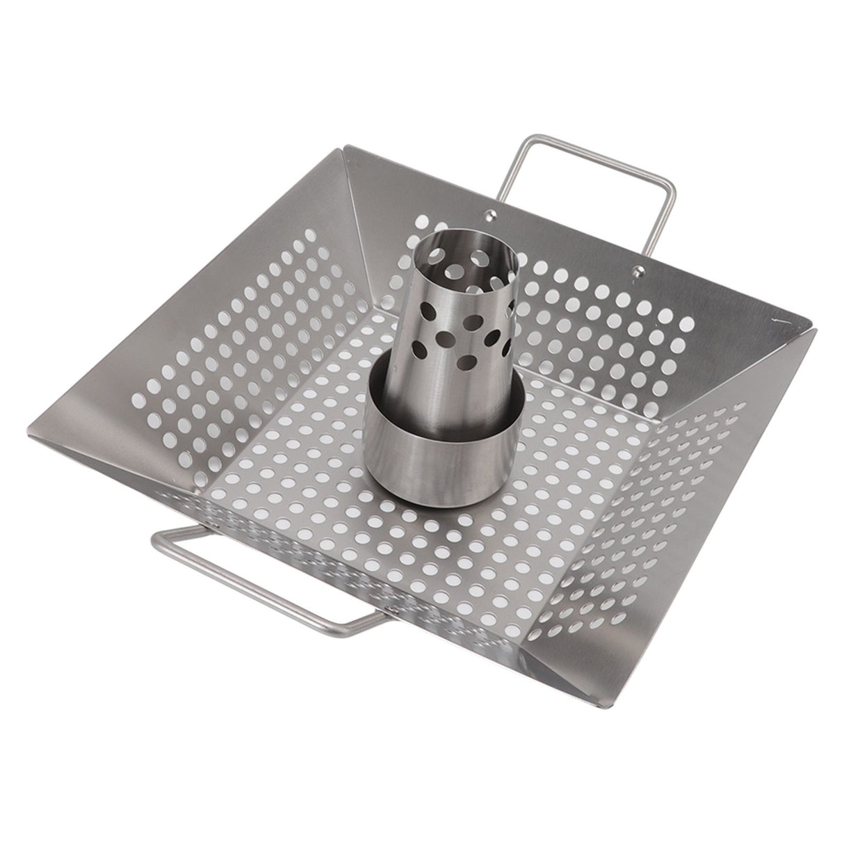 Beer Can Chicken Pan Food Grade Stainless Steel Beer Can Chicken Roaster Stand Holder with 2 Handle for Grill and Smoker