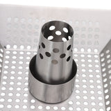 Beer Can Chicken Pan Food Grade Stainless Steel Beer Can Chicken Roaster Stand Holder with 2 Handle for Grill and Smoker