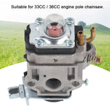 Carburetor Carb 2 Stroke Wear Resistant High Hardness Mower Carburetor Replacement for 33cc 36cc Engine - Extra Image