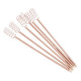 6PCS Electroculture Plant Stakes 12 Inch Natural Wood Stake Wrapped with Pure Copper Coil Gardening Antennas for Growing Garden Plants Vegetables