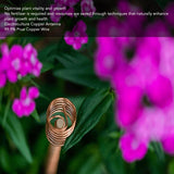6PCS Electroculture Plant Stakes 12 Inch Natural Wood Stake Wrapped with Pure Copper Coil Gardening Antennas for Growing Garden Plants Vegetables