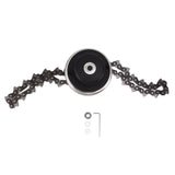 Chain Trimmer Head Replacement Lawn Mower Chain Weed Trimmer Head Outdoor Gardening Tool Abrasion Resistant Cordless Black