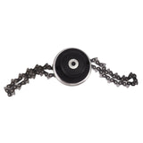Chain Trimmer Head Replacement Lawn Mower Chain Weed Trimmer Head Outdoor Gardening Tool Abrasion Resistant Cordless Black