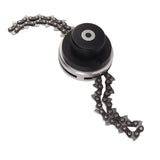 Chain Trimmer Head Replacement Lawn Mower Chain Weed Trimmer Head Outdoor Gardening Tool Abrasion Resistant Cordless Black
