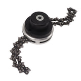 Chain Trimmer Head Replacement Lawn Mower Chain Weed Trimmer Head Outdoor Gardening Tool Abrasion Resistant Cordless Black