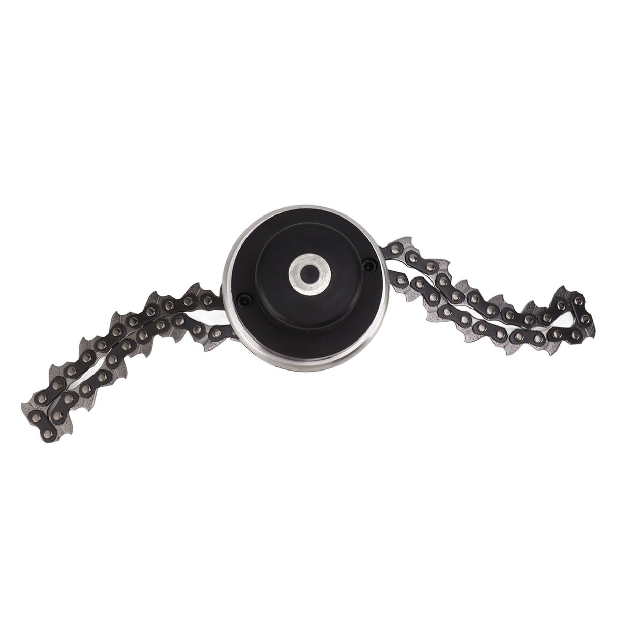 Chain Trimmer Head Replacement Lawn Mower Chain Weed Trimmer Head Outdoor Gardening Tool Abrasion Resistant Cordless Black