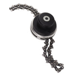 Chain Trimmer Head Replacement Lawn Mower Chain Weed Trimmer Head Outdoor Gardening Tool Abrasion Resistant Cordless Black