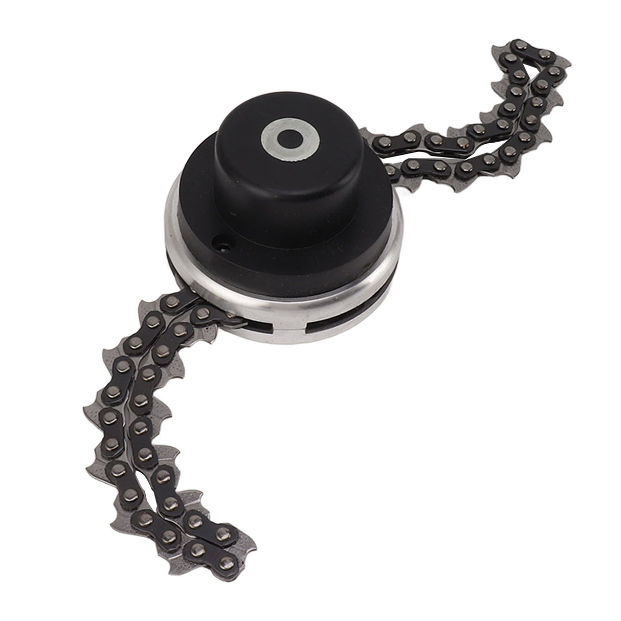 Chain Trimmer Head Replacement Lawn Mower Chain Weed Trimmer Head Outdoor Gardening Tool Abrasion Resistant Cordless Black