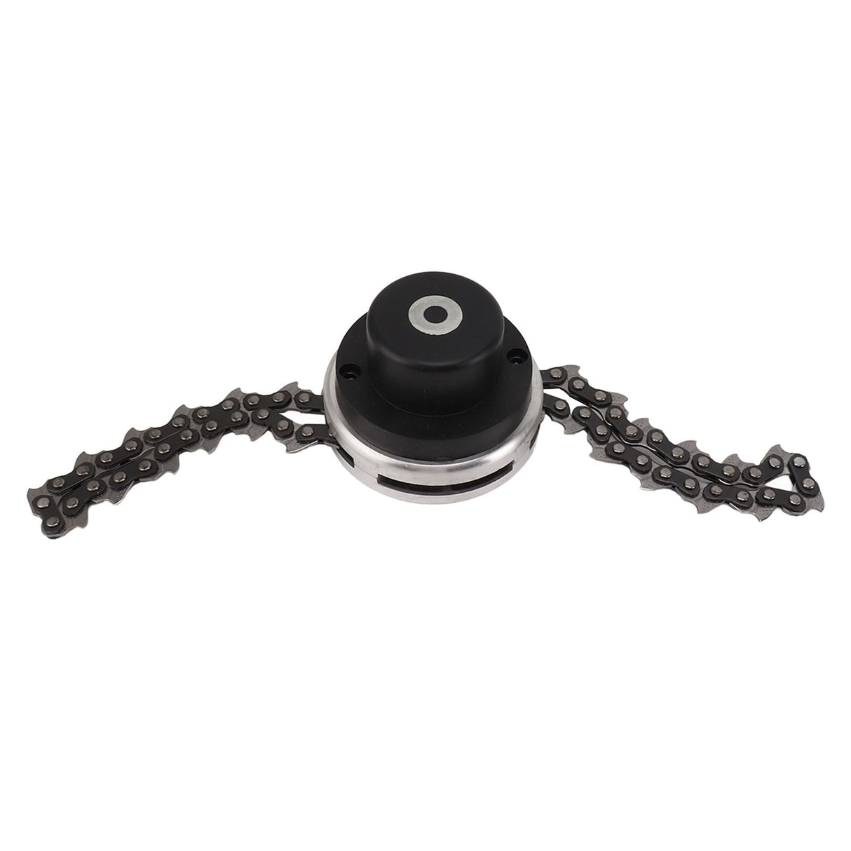 Chain Trimmer Head Replacement Lawn Mower Chain Weed Trimmer Head Outdoor Gardening Tool Abrasion Resistant Cordless Black