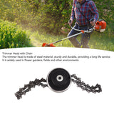 Chain Trimmer Head Replacement Lawn Mower Chain Weed Trimmer Head Outdoor Gardening Tool Abrasion Resistant Cordless Black