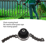 Chain Trimmer Head Replacement Lawn Mower Chain Weed Trimmer Head Outdoor Gardening Tool Abrasion Resistant Cordless Black - Extra Image
