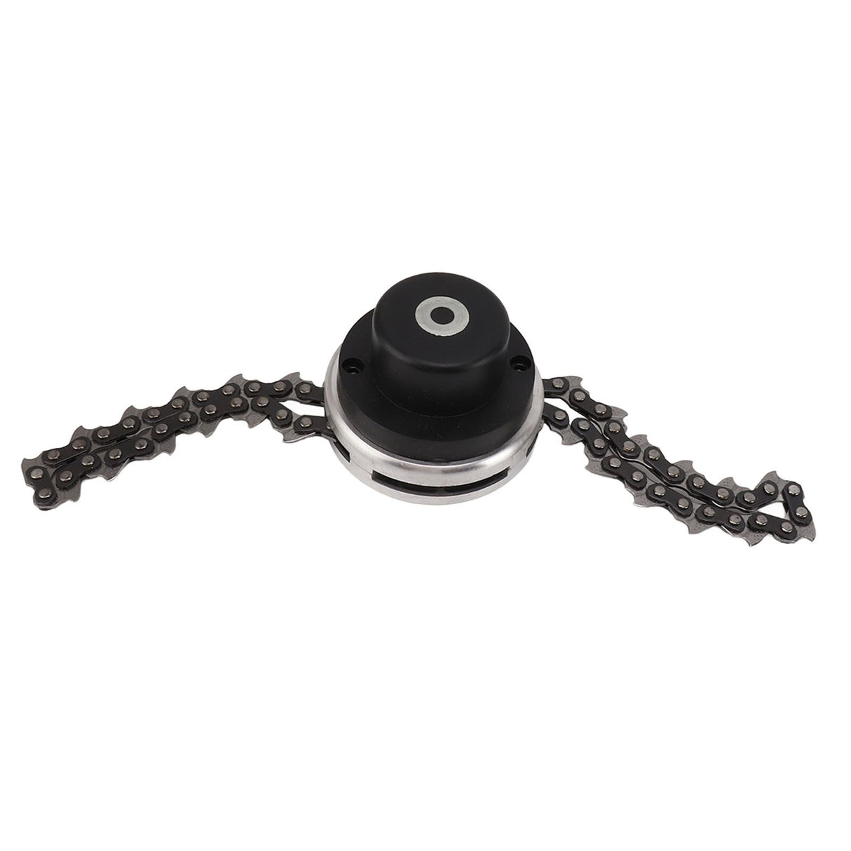 Chain Trimmer Head Replacement Lawn Mower Chain Weed Trimmer Head Outdoor Gardening Tool Abrasion Resistant Cordless Black