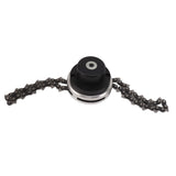 Chain Trimmer Head Replacement Lawn Mower Chain Weed Trimmer Head Outdoor Gardening Tool Abrasion Resistant Cordless Black