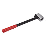 Wallpaper Seam Roller Iron Right Angle Straight Long Handle Smoothing Hand Pressure Roller Tool for PVC Plastic Roofing Decking Membrane - Rear View