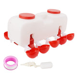 Automatic Chicken Waterer 10L Large Poultry Drinking Cups with 10pcs Bowls for Duck Goose