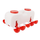 Automatic Chicken Waterer 10L Large Poultry Drinking Cups with 10pcs Bowls for Duck Goose - Top-Down View