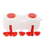 Automatic Chicken Waterer 10L Large Poultry Drinking Cups with 10pcs Bowls for Duck Goose - Rear View