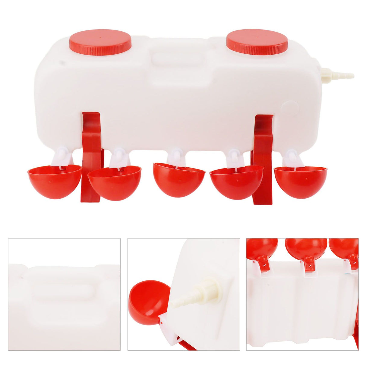 Automatic Chicken Waterer 10L Large Poultry Drinking Cups with 10pcs Bowls for Duck Goose