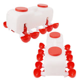Automatic Chicken Waterer 10L Large Poultry Drinking Cups with 10pcs Bowls for Duck Goose