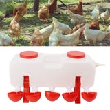 Automatic Chicken Waterer 10L Large Poultry Drinking Cups with 10pcs Bowls for Duck Goose