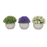 3PCS Artificial Potted Plant Fake Plants Realistic Round Base Long Lasting Easy Maintenance Simulated Decor for Home