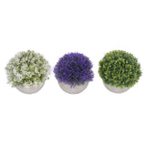 3PCS Artificial Potted Plant Fake Plants Realistic Round Base Long Lasting Easy Maintenance Simulated Decor for Home