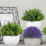 3PCS Artificial Potted Plant Fake Plants Realistic Round Base Long Lasting Easy Maintenance Simulated Decor for Home - Extra Image