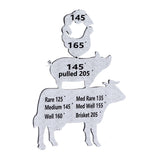 Meat Temperature Magnet Metal Cooking Temperature Guide BBQ Smoking Meat Accessories Gift For Men Husband Grilling Party