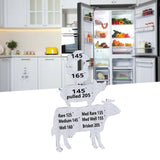 Meat Temperature Magnet Metal Cooking Temperature Guide BBQ Smoking Meat Accessories Gift For Men Husband Grilling Party - Extra Image