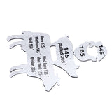 Meat Temperature Magnet Animal Internal Temperature Guide Acrylic Beef Pork Chicken Fish Grill Accessory for BBQ Cooking - Top-Down View