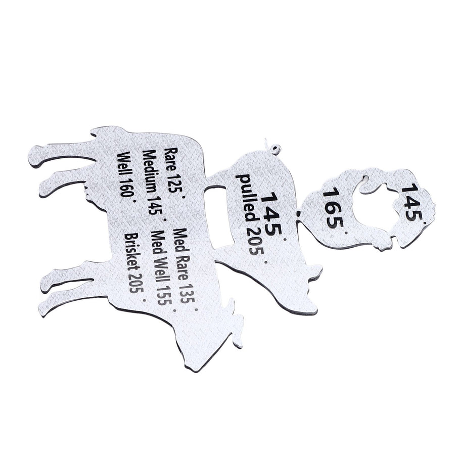 Meat Temperature Magnet Animal Internal Temperature Guide Acrylic Beef Pork Chicken Fish Grill Accessory for BBQ Cooking