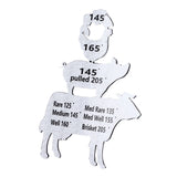 Meat Temperature Magnet Animal Internal Temperature Guide Acrylic Beef Pork Chicken Fish Grill Accessory for BBQ Cooking
