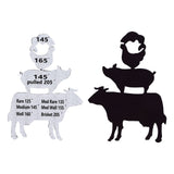 Meat Temperature Magnet Animal Internal Temperature Guide Acrylic Beef Pork Chicken Fish Grill Accessory for BBQ Cooking