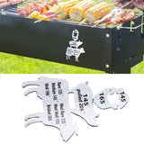 Meat Temperature Magnet Animal Internal Temperature Guide Acrylic Beef Pork Chicken Fish Grill Accessory for BBQ Cooking