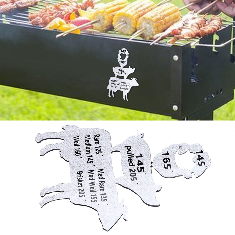 Meat Temperature Magnet Animal Internal Temperature Guide Acrylic Beef Pork Chicken Fish Grill Accessory for BBQ Cooking