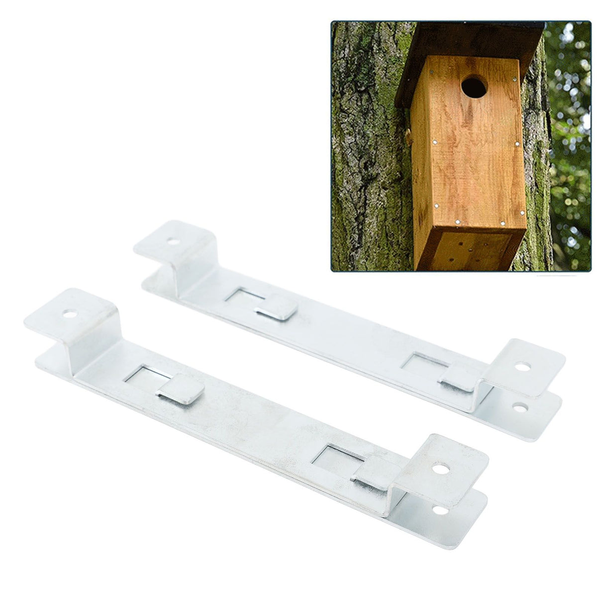2 Set Bird House Hanger Bracket Galvanized Steel Bird House Mounting Bracket for Feeders Nest Boxes
