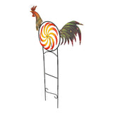 Rooster Wind Spinner Metal Iron Windmill Decorative Cock Wind Sculpture for Outdoor Farm Lawn Yard Patio Garden Ornaments