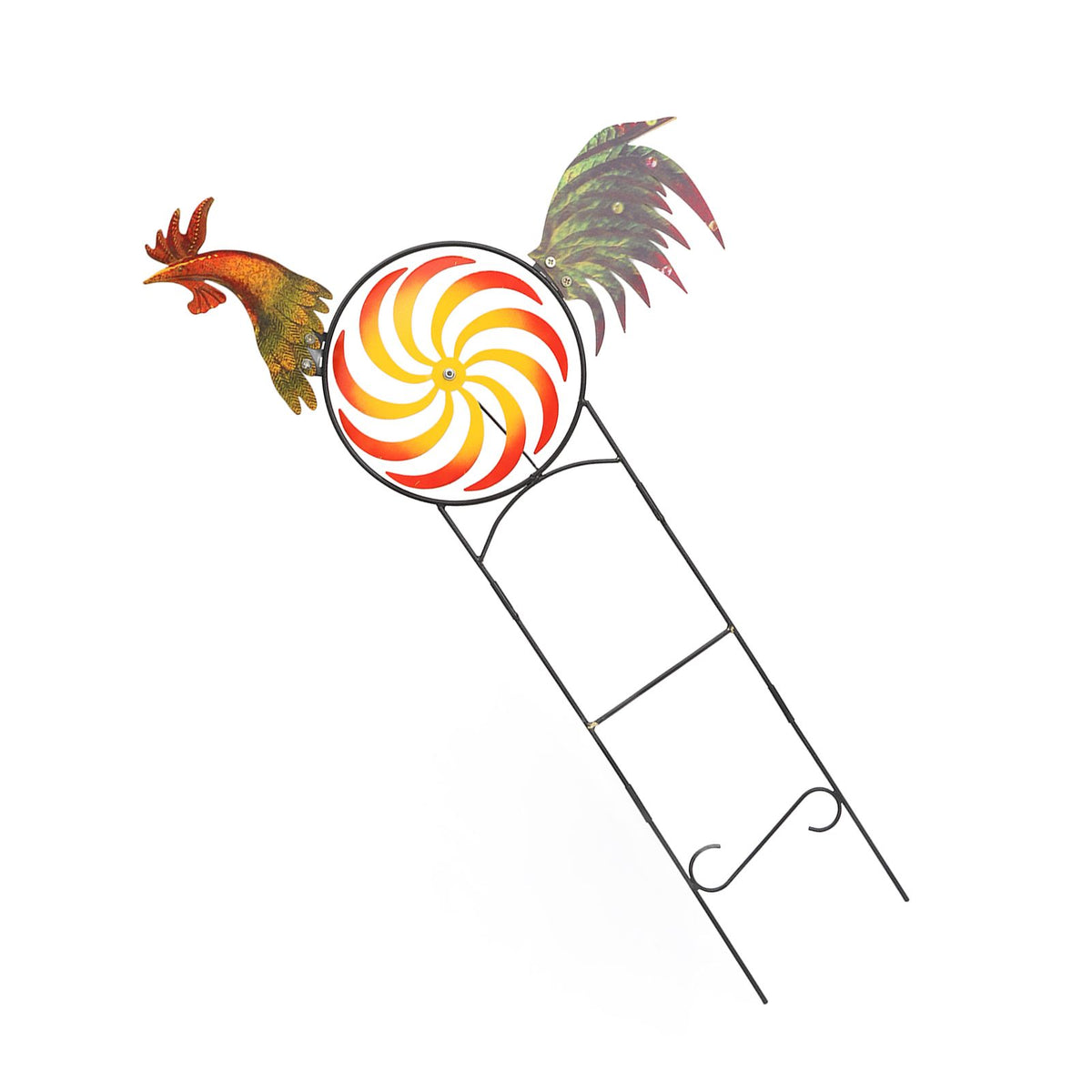 Rooster Wind Spinner Metal Iron Windmill Decorative Cock Wind Sculpture for Outdoor Farm Lawn Yard Patio Garden Ornaments