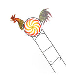 Rooster Wind Spinner Metal Iron Windmill Decorative Cock Wind Sculpture for Outdoor Farm Lawn Yard Patio Garden Ornaments