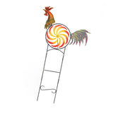 Rooster Wind Spinner Metal Iron Windmill Decorative Cock Wind Sculpture for Outdoor Farm Lawn Yard Patio Garden Ornaments